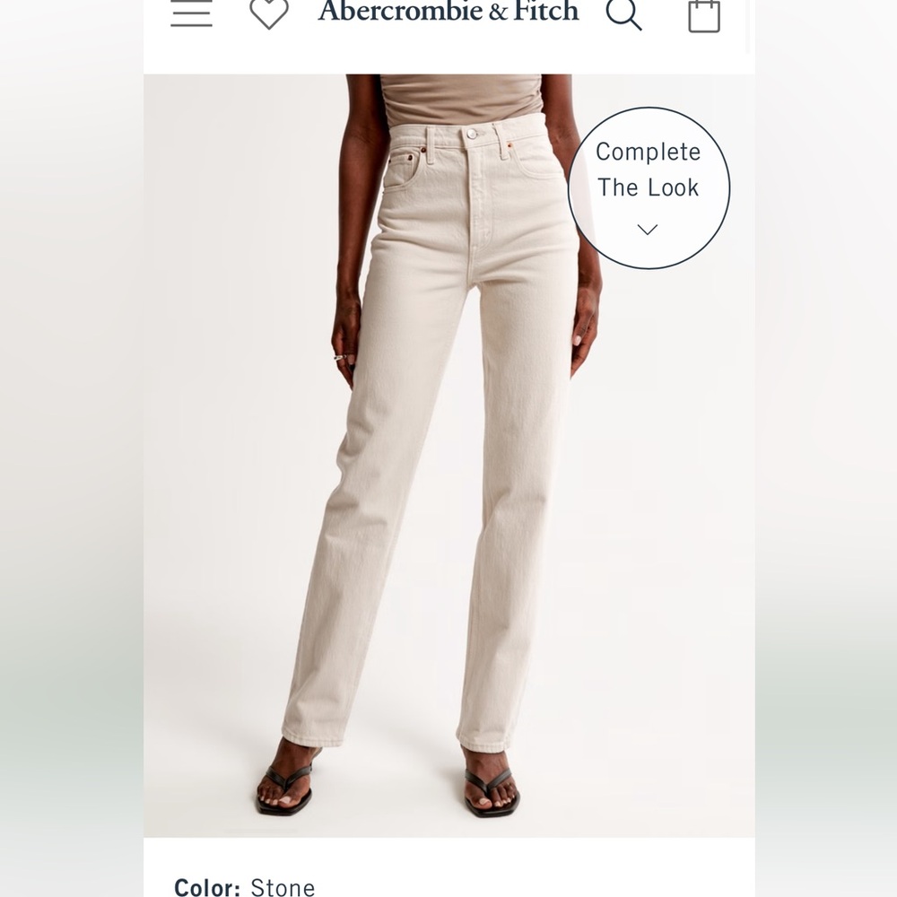 Abercrombie ultra high rise 90s straight Jean